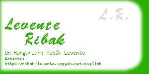 levente ribak business card